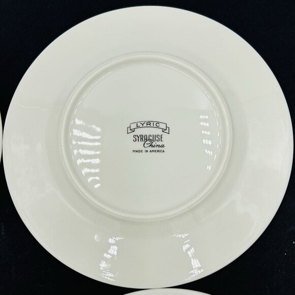 Syracuse China Lyric Pattern 6.25" Dessert/Bread Plates Vintage MCM Set of 4 - Picture 10 of 14